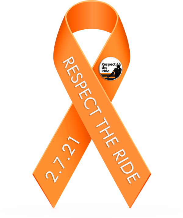 Respect the Ride Orange Ribbon